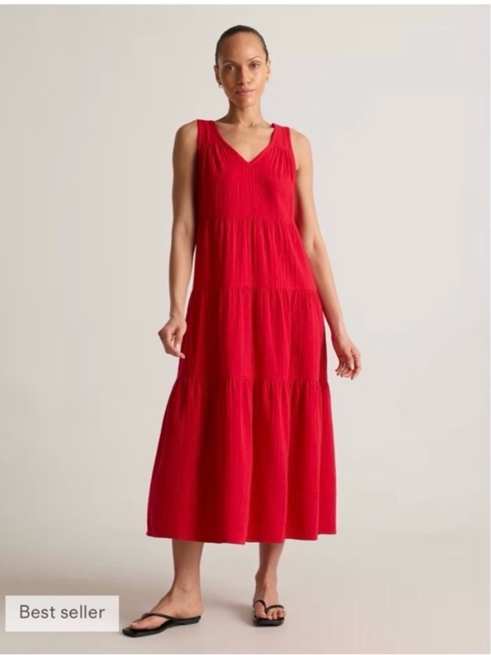 Quince 100% Cotton Midi dress Large